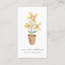Recherche de fleur jaune cartes visite Customer