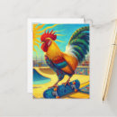 Zoek naar kleurrijke haan briefkaarten Schattig