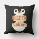 Recherche de pingouin drôle coussins Humour
