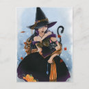 Recherche de sorcière noire cartes postales Citrouille