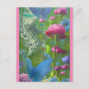 Recherche de papillon bleu cartes postales Vert