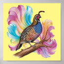 Recherche de oiseau sur la branche posters Coloré