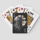 Zoek naar zwarte kat speelkaarten Foto