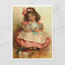 Recherche de petites filles poupées cartes postales Vintage