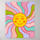 Zoek naar zon gezicht posters Kleurrijk