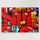 Recherche de graffiti puzzles Rouge