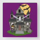 Recherche de chat heureux horloges Halloween