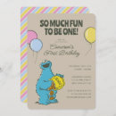 Recherche de cookie monster invitations Fête d'anniversaire