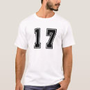 Recherche de numéro 17 tshirts Dix sept