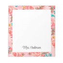 Recherche de fleurs roses blocsnotes Teacher