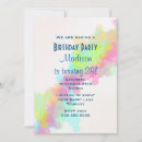 Recherche de couleurs pour aquarelle invitations Fête d'anniversaire