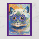 Recherche de chat psychédélique cartes postales Louis wain