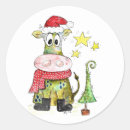 Recherche de vache père noël autocollants Mignon