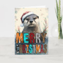 Zoek naar otter kerstkaarten Waterverf