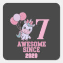 Recherche de anniversaire de 7 ans autocollants Licorne