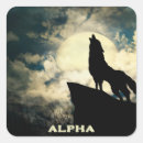 Recherche de lune de loup autocollants Sauvage