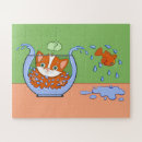 Recherche de poissons rouges puzzles Pour enfants