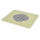 Recherche de jaune et gris planches à découper Monogramme