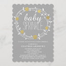 Recherche de floral baby sprinkle invitations Rustique