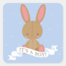 Recherche de lapin bleu autocollants Baby shower lapin