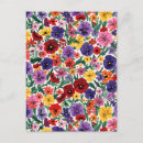 Recherche de motif floral cartes postales Jardin