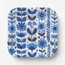 Recherche de motif scandinave assiettes en papier Floral