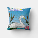 Recherche de cygne blanc coussins Vert