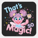 Recherche de monstre rose autocollants Abby cadabby