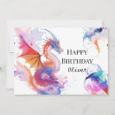 Recherche de dragon vœux cartes D'anniversaire de dragon