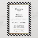 Recherche de black white mariage invitations Rayures