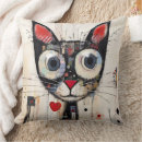 Recherche de chat abstrait coussins Félin