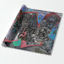 Zoek naar graffiti cadeaupapier Rood
