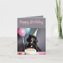 Recherche de chien noir vœux cartes D'anniversaire