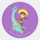 Recherche de gilets autocollants Cowgirl heureuse sur dinosaure