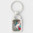 Recherche de oiseau abstrait porteclés Rose