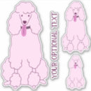 Recherche de caniche français autocollants Rose