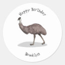 Recherche de emus autocollants Oiseau