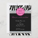 Recherche de motif zèbre invitations Rose