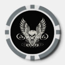 Recherche de crâne jetons poker Os