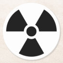 Zoek naar radioactief symbool onderzetters Waarschuwing
