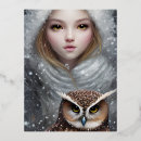 Recherche de hibou fille cartes postales Mignon