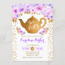 Recherche de purple tea party invitations Théière