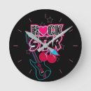 Recherche de coeurs de musique horloges Rose