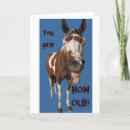 Zoek naar de grappige van het paard verjaardagskaarten Oud