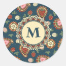 Recherche de motif oriental autocollants Rouge