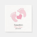 Zoek naar voetafdrukken servetten Roze