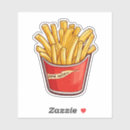 Recherche de frites autocollants Pommes de terre frites