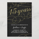 Recherche de anniversaire 15 ans mariage cartes invitations Élégant