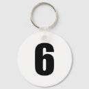 Zoek naar nummer 6 sleutelhangers Number