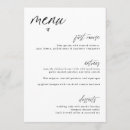 Recherche de moderne simple mariage menus Noir et blanc